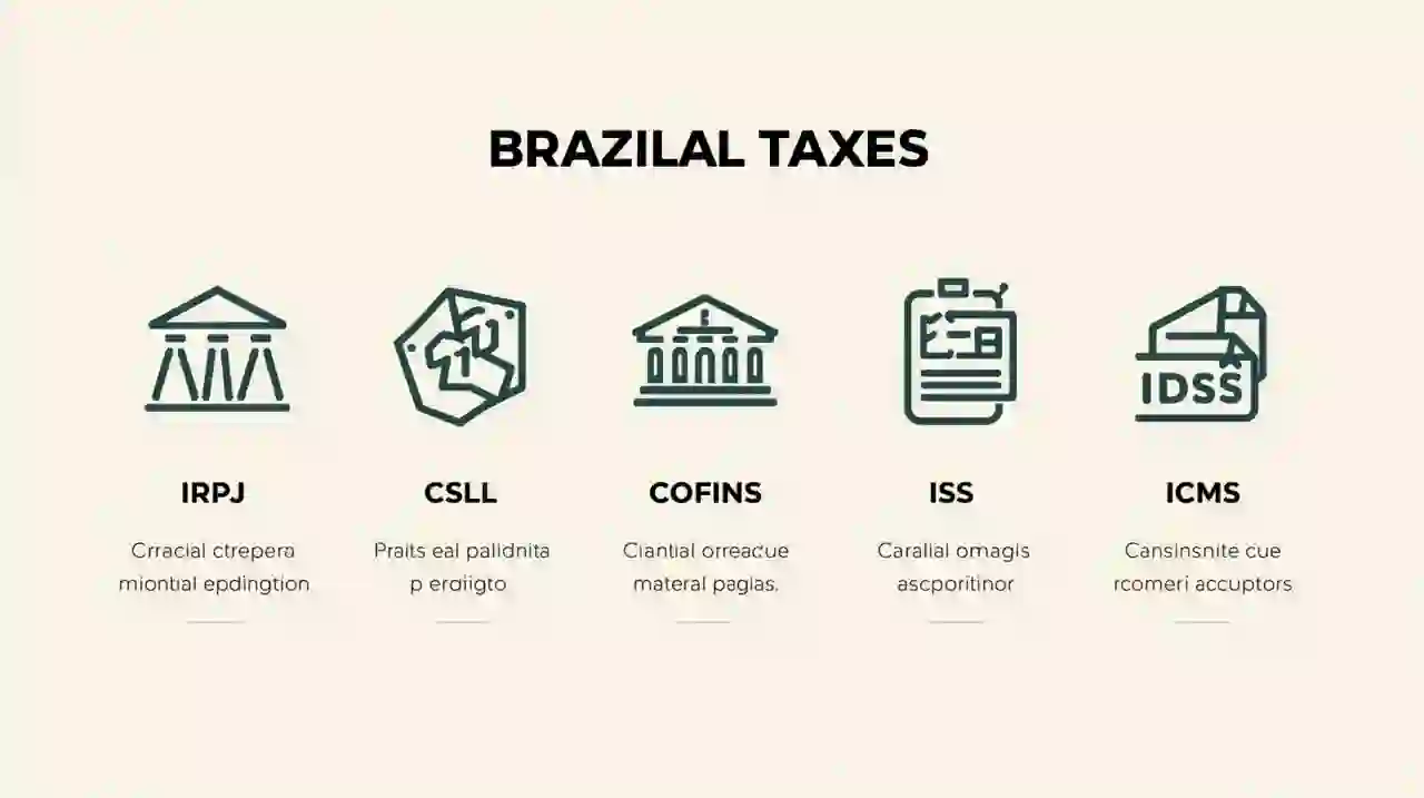 Схема основных налогов для бизнеса в Бразилии