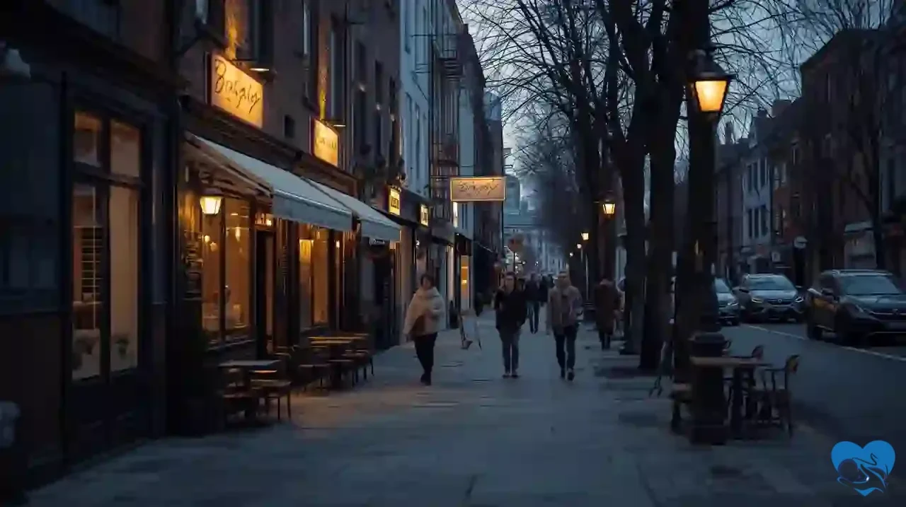 Safe neighborhood in Brazil at night with a well‑lit street