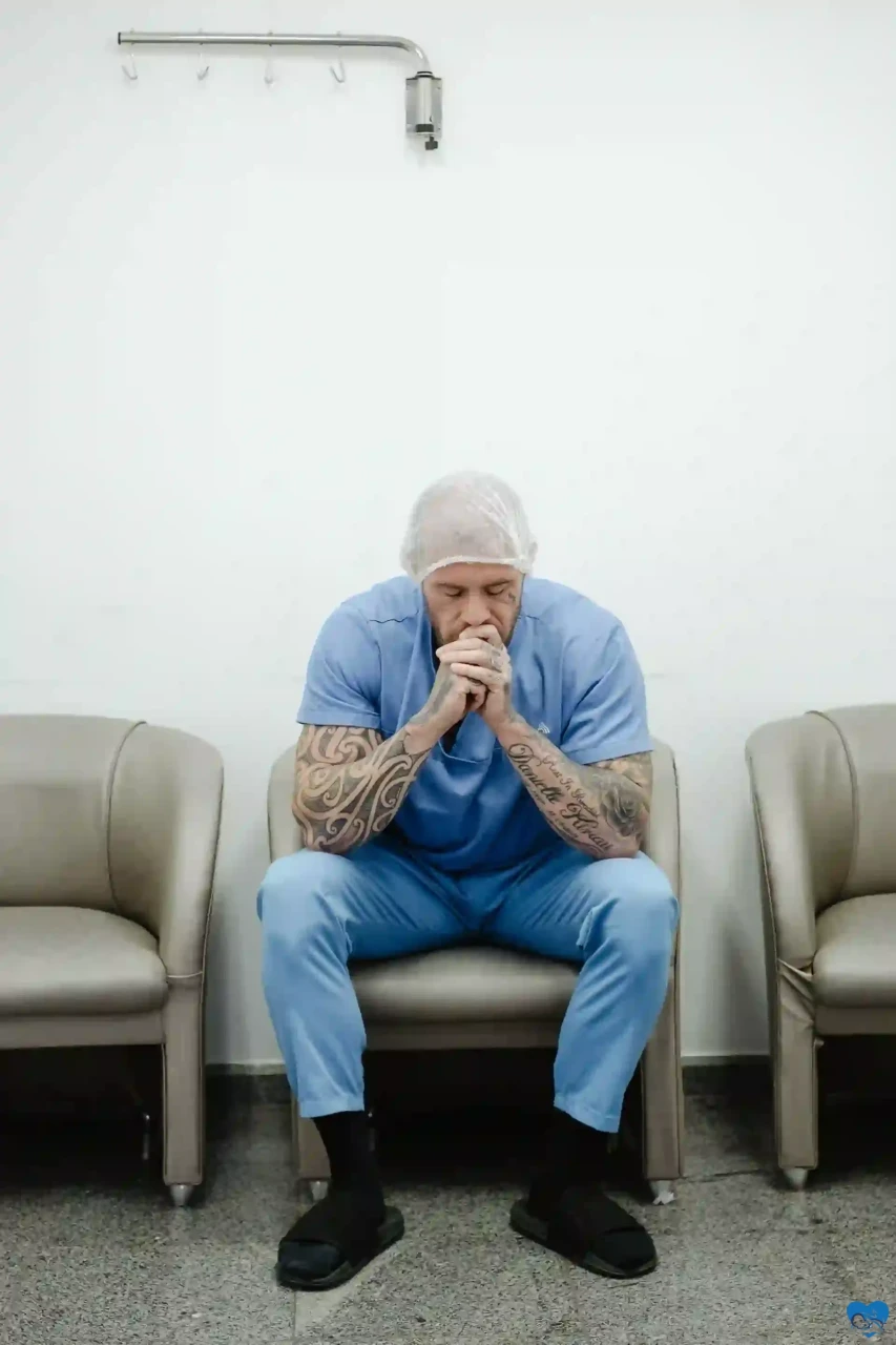 Quiet moment while preparing for birth in Florianopolis, Brazil